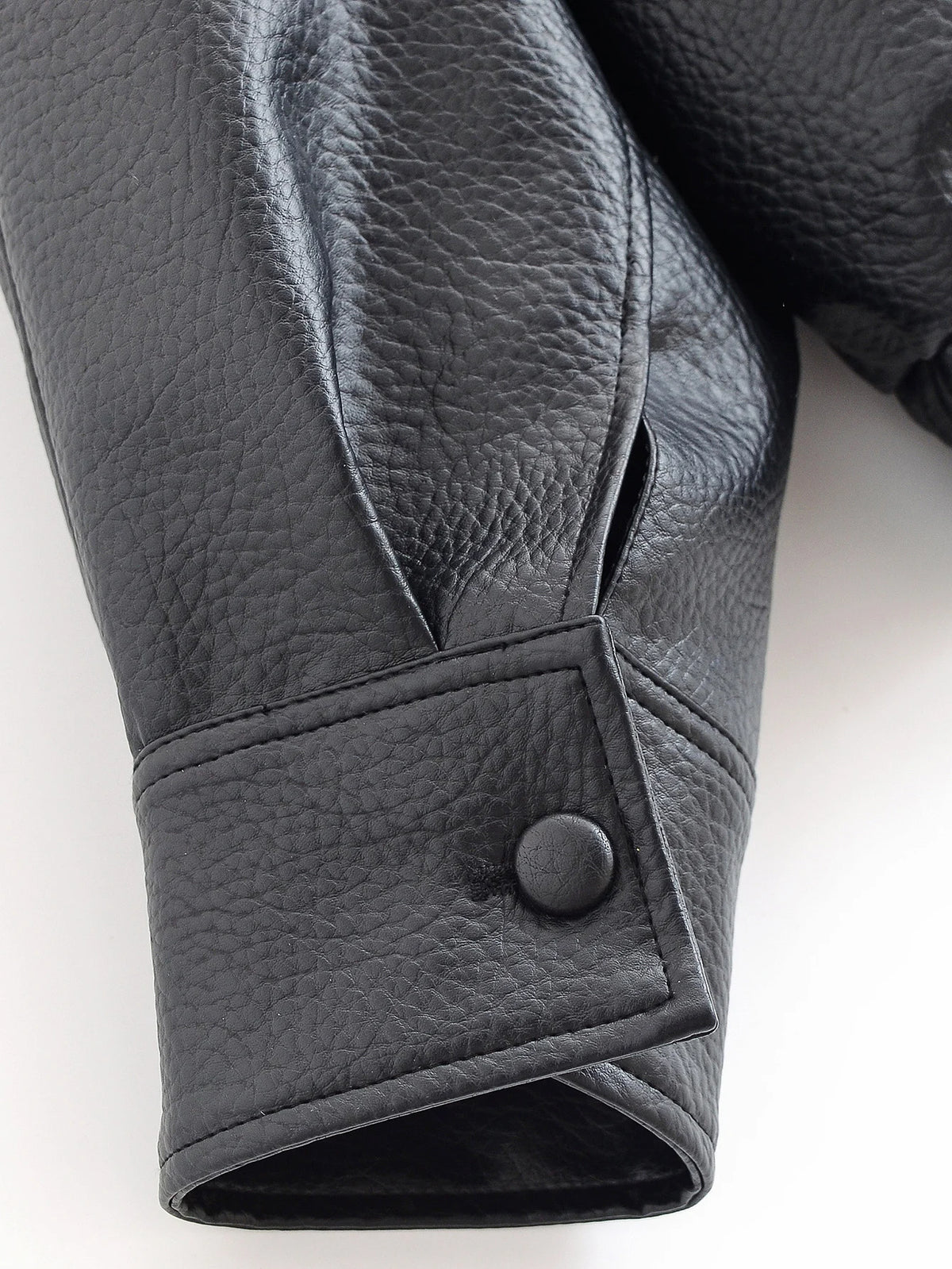 HH Autumn Faux Leather Jacket For Women Casual Solid Long Sleeve Zipper Pu Leather Coats New Fashion Female Streetwear Pi-Mart