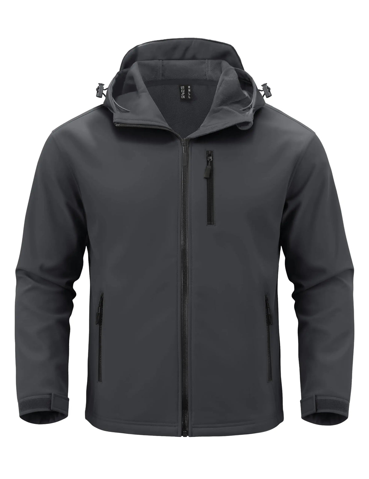 TACVASEN Hooded Rain Softshell Jacket Mens Fleece Lined Waterproof Jacket Work Jacket Outdoor Trekking Hiking Windbreaker Male Pi-Mart