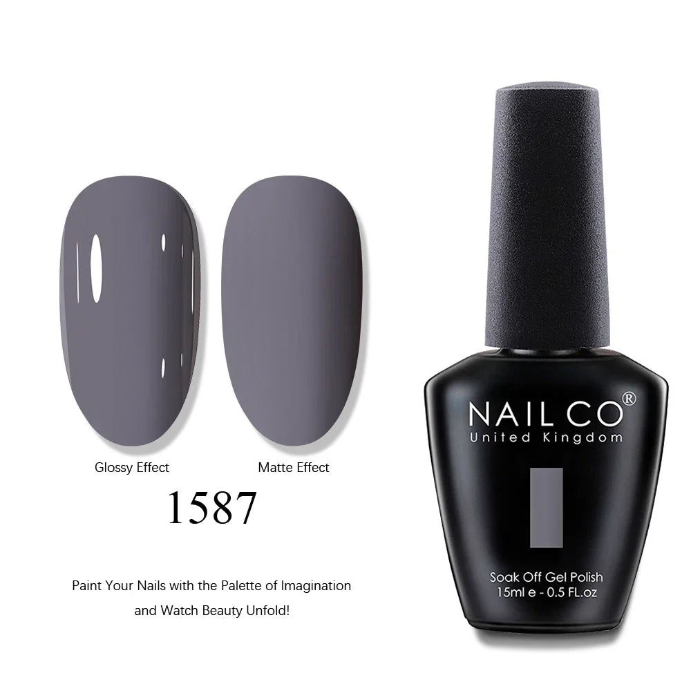 NAILCO 15ml Brown Nails Art Red Color Gel Nail Polish Semi-permanent UV Gel Polish Coffee Manicure Chocolate Hybrid Nail Varnish Tri Light Beauty