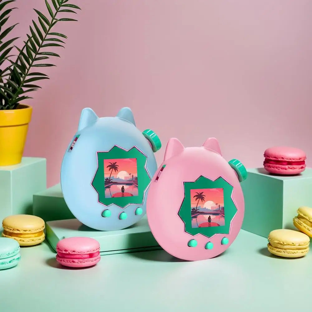 For Tamagotchi Paradise Silicone Full Cover Case Non-Slip Liquid Silicone Cute Protective Cover Soft Shell Game Accessories Pi-Mart