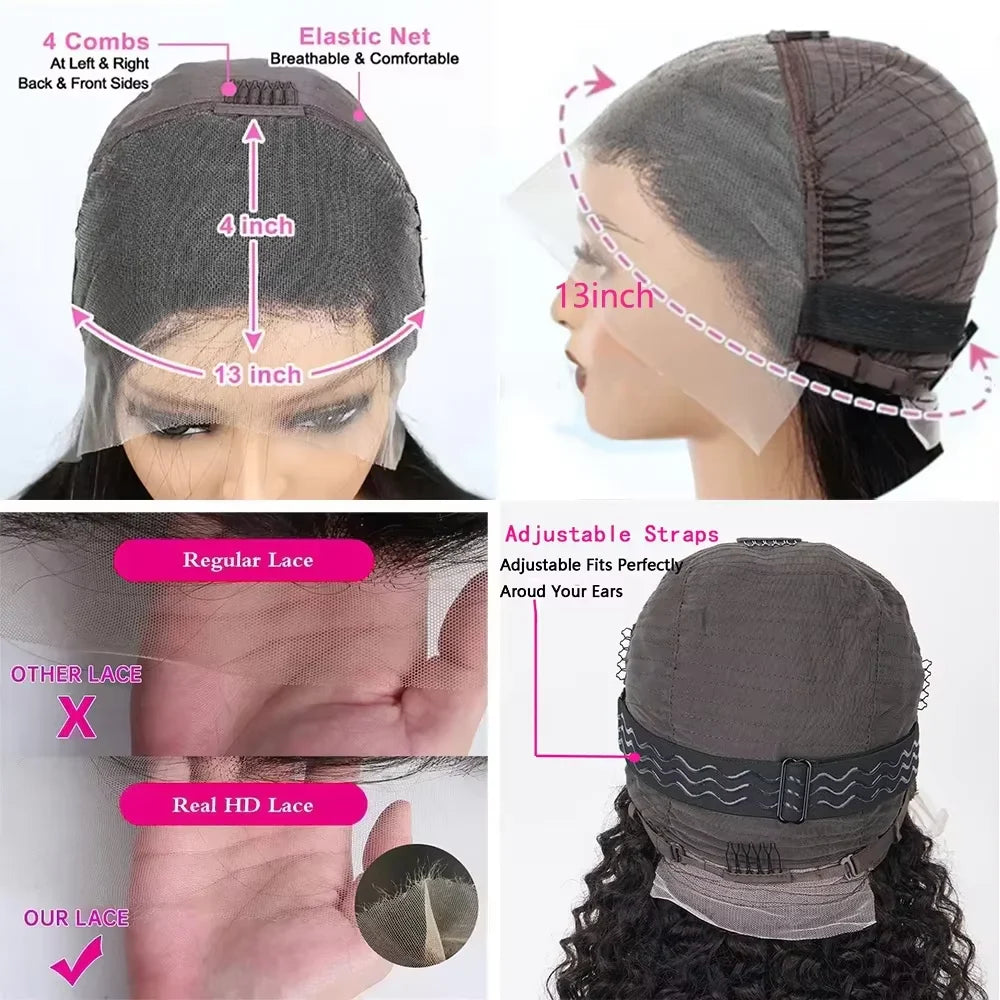 Straight 250% Density Short Bob 13x4 HD Lace Front Human Hair Wigs Women Prepluck Peruvian Lace Frontal Wig Glueless Closure Wig LadyShow.Store