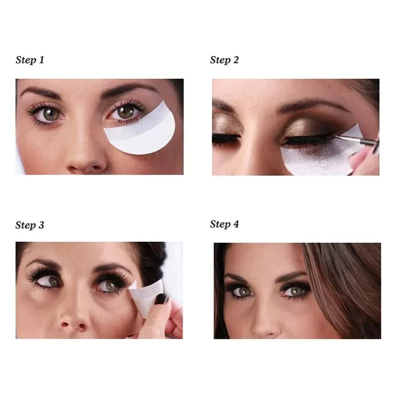 20/30/50pcs Eye Makeup Stencils Disposable Eyeshadow Stickers Eyeliner Shield Grafted Eyelashes Isolate Eyelash Removal Patches Pi-Mart