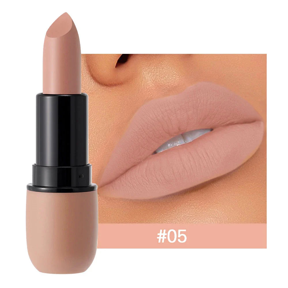 6-Color Matte Lipstick: Velvet Lip Color, Smooth, Waterproof, Long-Lasting Color Lip Makeup LadyShow.Store