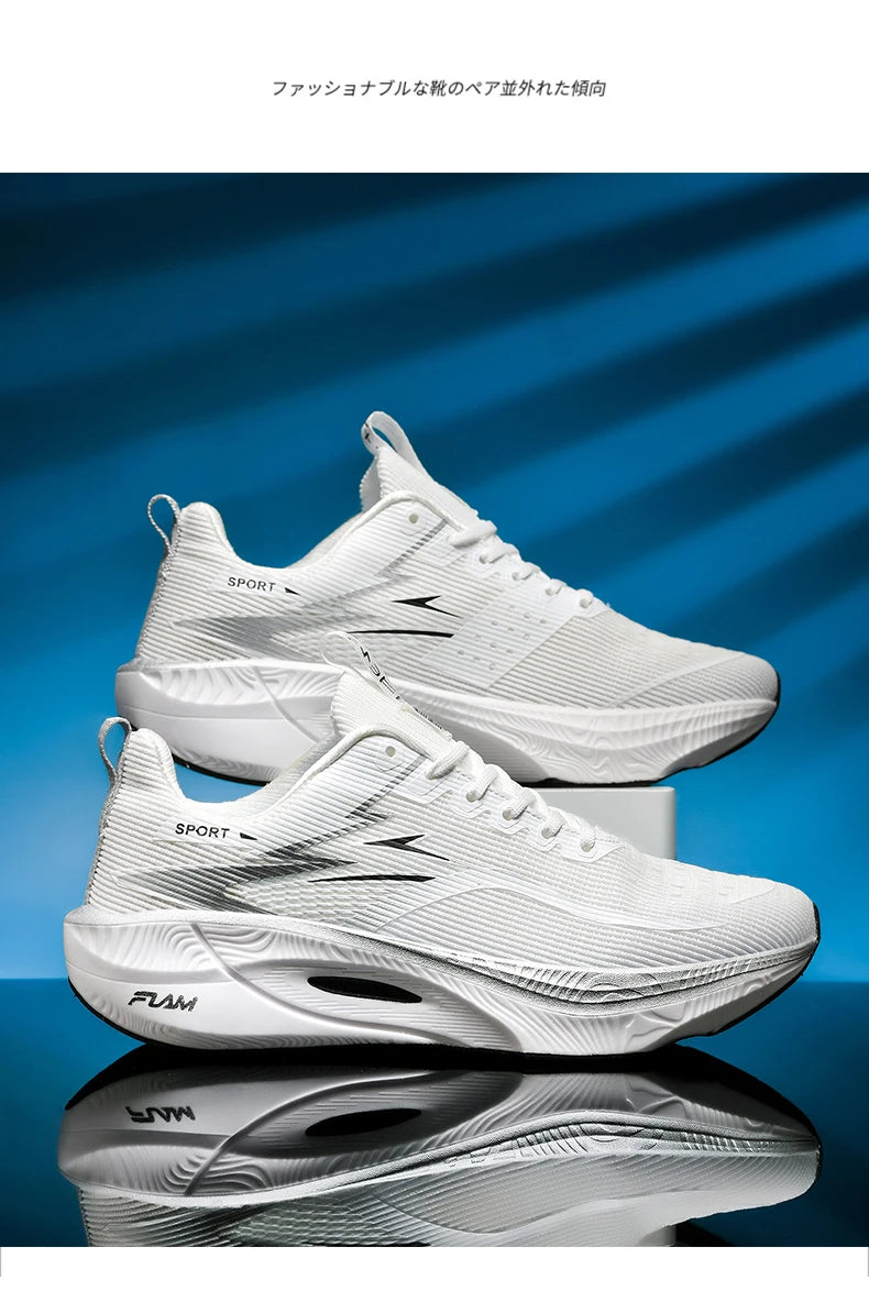 Marathon Sneakers Men Running Shoes Anti-slip Comfortable Racing Carbon Board Training Mesh Tennis Shoes Casual for Women 2026 Pi-Mart
