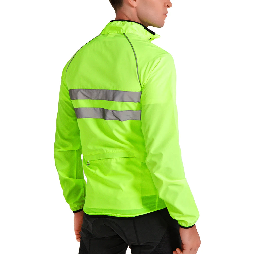 WOSAWE Men Cycling Windbreaker MTB Bicycle Long Sleeve Coat Water Resistant Outdoor Sport Jersey Bike Jacket Cycling Clothing Pi-Mart