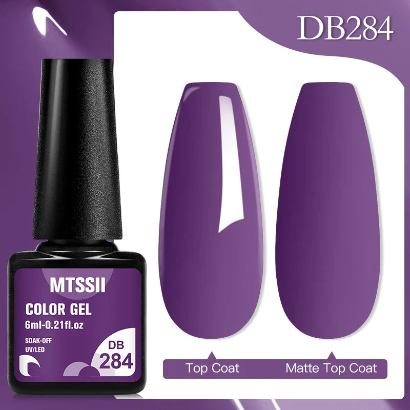 Mtssii 6ML Chocolate Color Gel Nail Polish Brown Semi Permanent UV Gel Autumn Winter Popular Soak Off Nail Art Gel Varnishes Tri Light Beauty