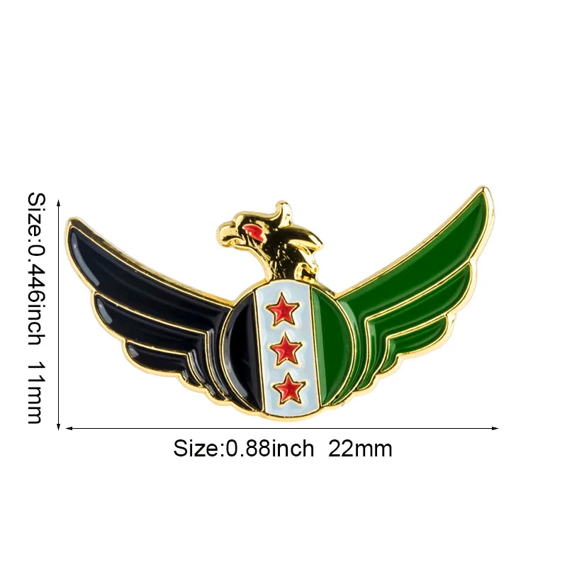 Syria Flag Badge Brooch Natinal Lapel Pins Flag Lapel Pins Country Flag Badge Pi-Mart