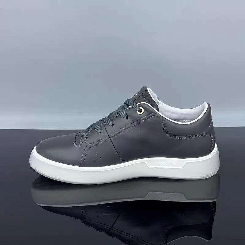 Fashion Genuine Leather Men Sneakers Breathable Comfort Classic Casual Shoes Mens Outdoor Walking Shoes Couple Footwear Pi-Mart