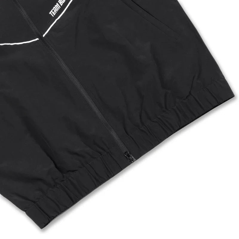 Jinx Team Black Jacket Unisex Windbreaker Sports Coat Men Women Loose Track Activewear Long Sleeve Top Embroidery Y2k Outerwears LadyShow.Store
