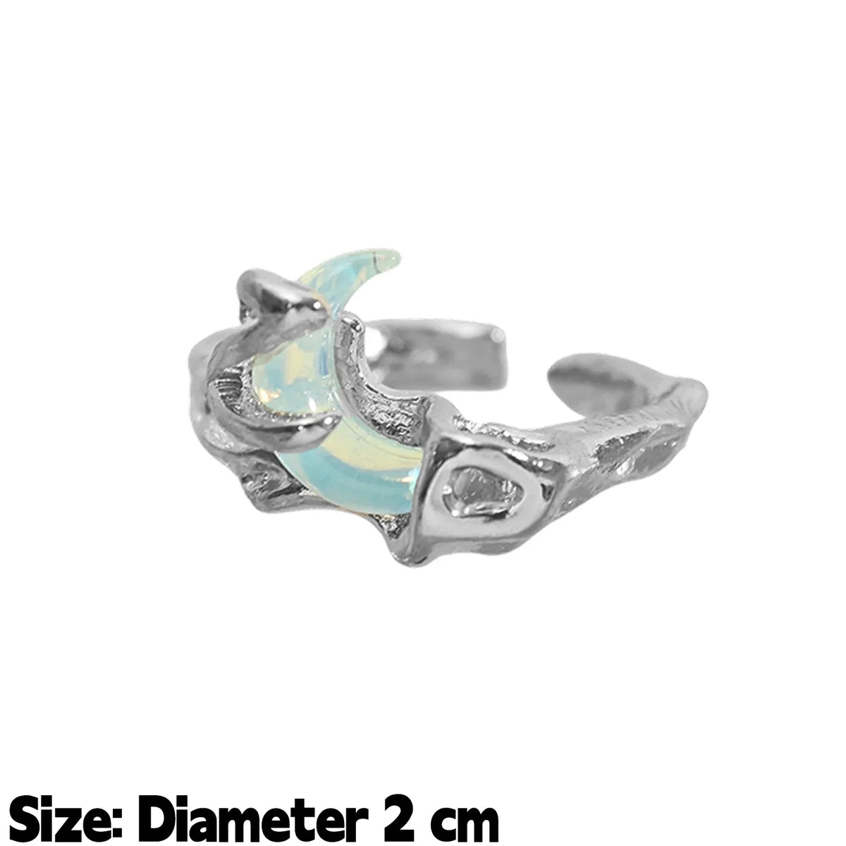 Vintage Y2K Irregular Sun Moon Open Ring for Women Men Adjustable Metal Punk Finger Rings Fashion Party Jewelry Lovers Gifts Pi-Mart