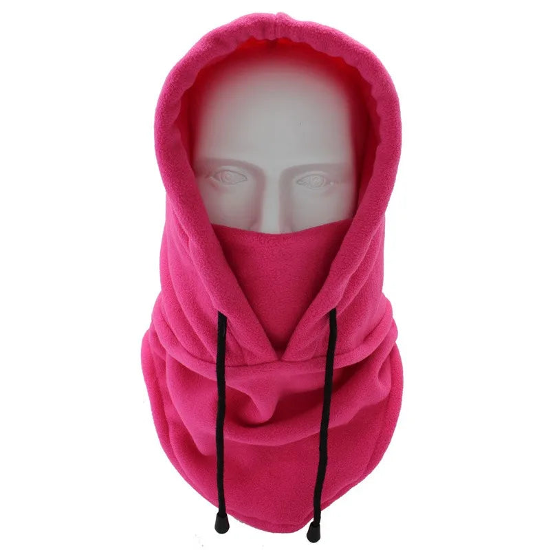 Thermal Fleece Balaclava Hat Hooded Neck Warmer Cycling Face Mask Outdoor Winter Skiing Sport Face Mask Men Cycling Masked Caps Pi-Mart