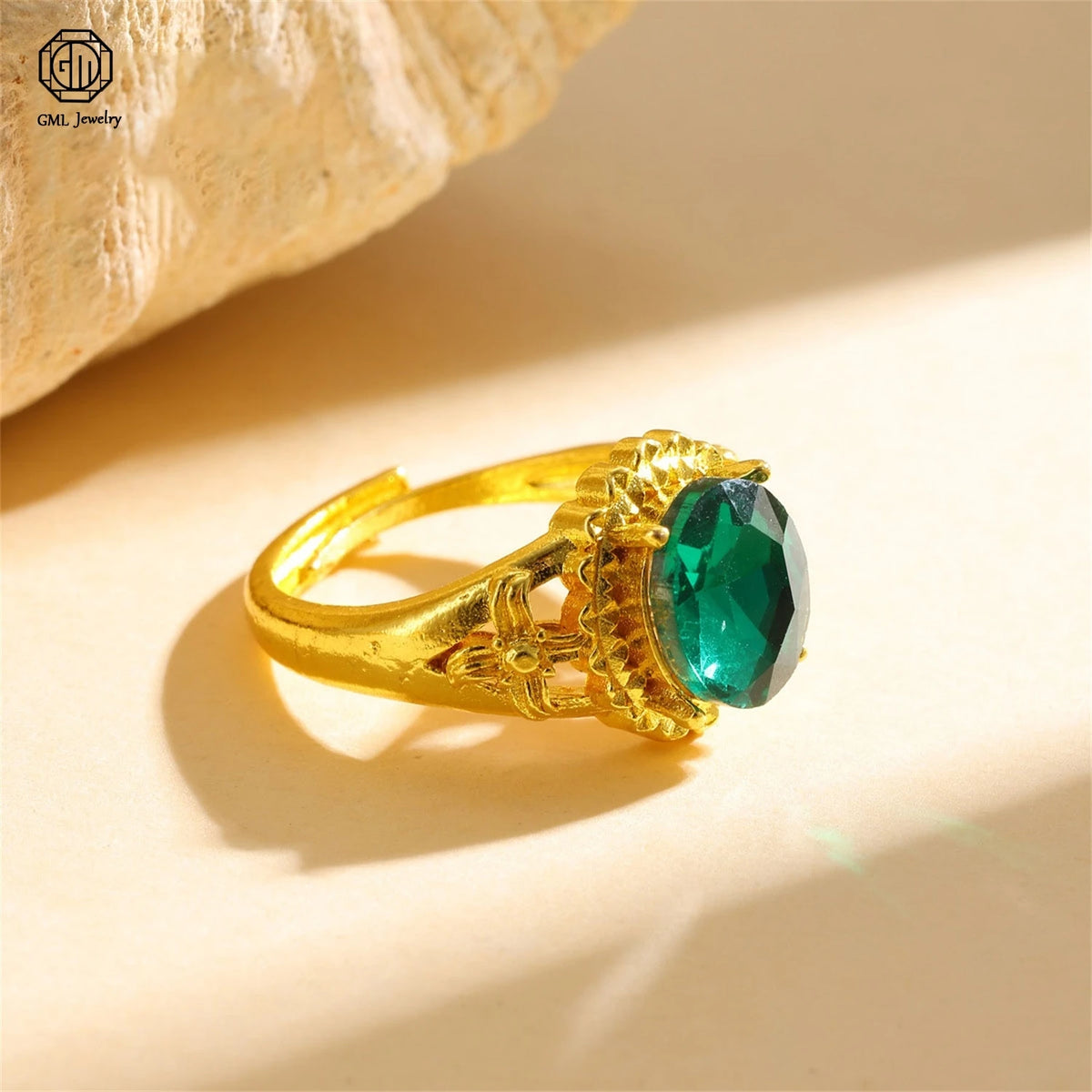 Sand Gold Adjustable Ring Matte Wide Band Openable Fade Resistant Unisex Couple Jewelry Solid Minimalist Gift Pi-Mart