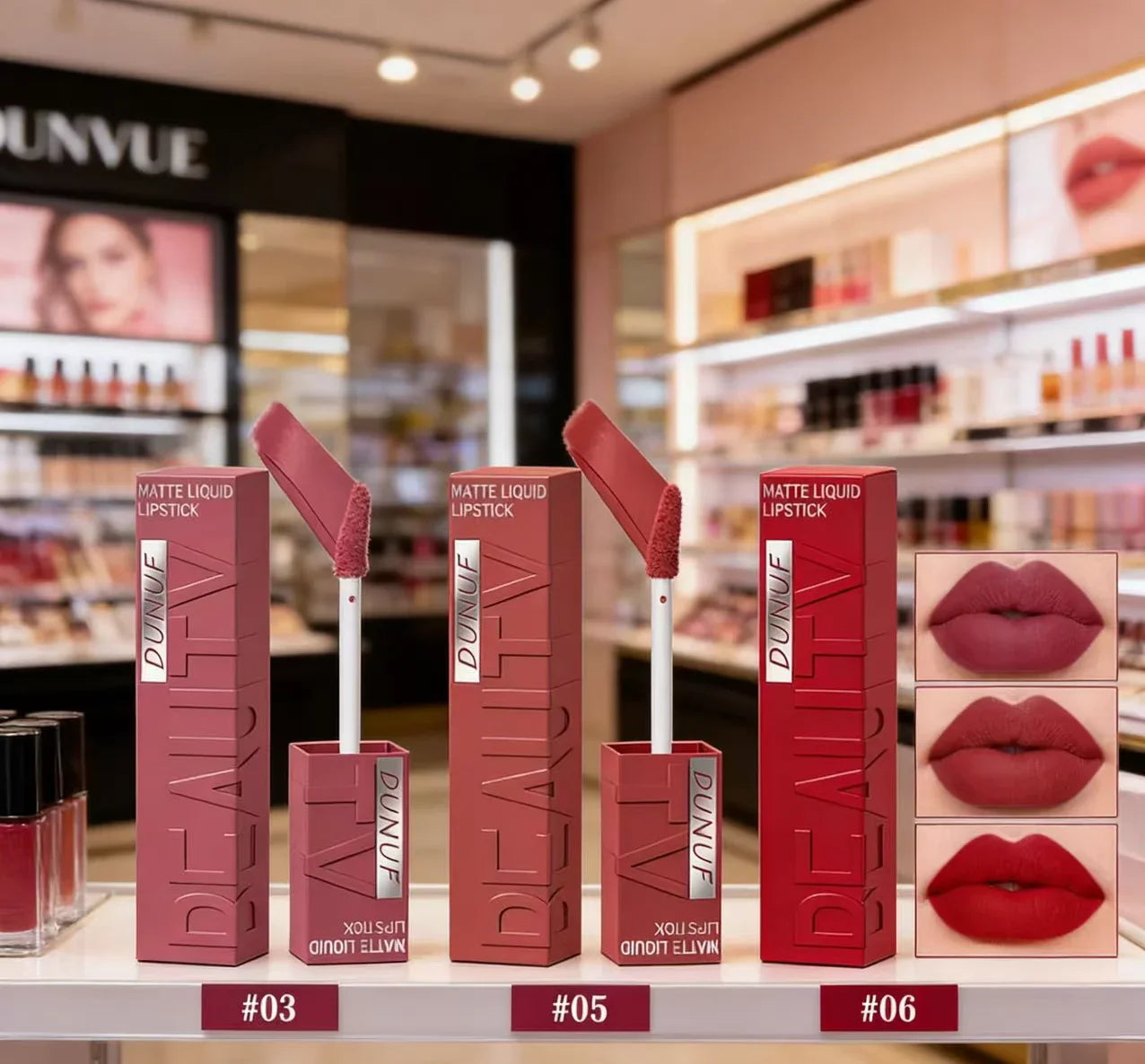 Matte Velvet Lipstick Lip Gloss Waterproof Smooth Long-Lasting Non-sticky Non-transfer Deep Red Nude Y2K Daily&Party Makeup Gift Tri Light Beauty