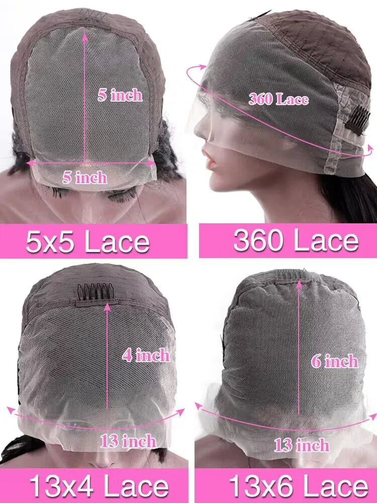 40 46 Inch 200 Density Frontal Wig For Black Women Brazilian Wigs Human Hair 5x5 Bone Straight HD Transparent Lace Front Wigs LadyShow.Store