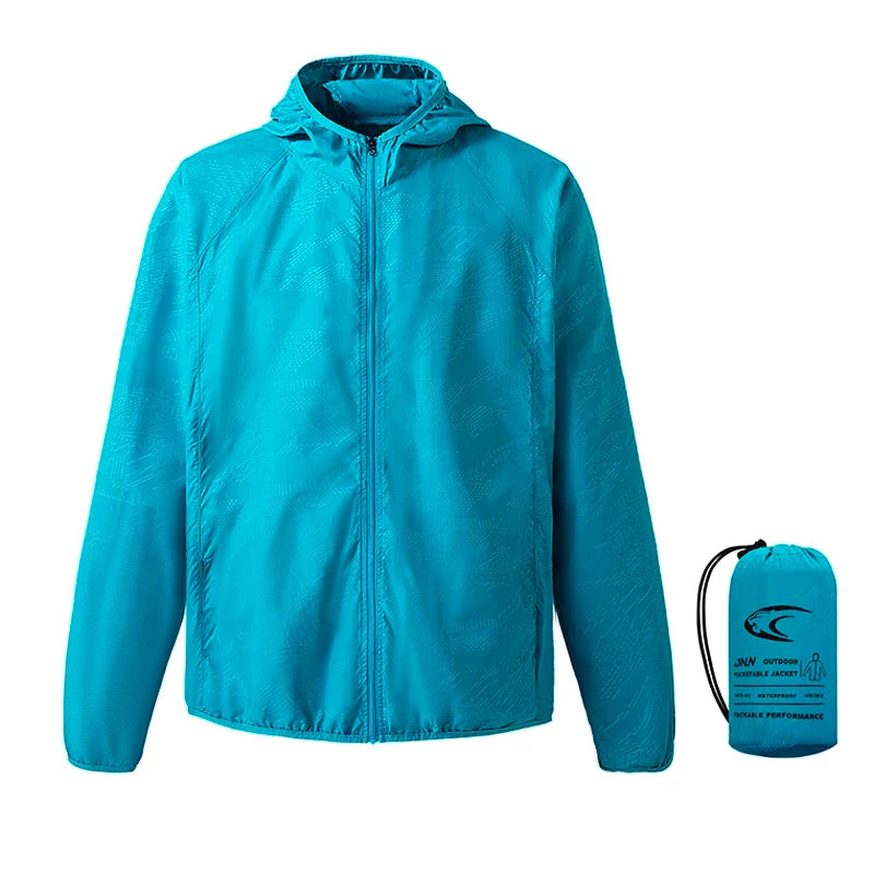 JNLN Camping Rain Jacket Men Women Waterproof Sun Protection Clothing Fishing Hunting Clothes Quick Dry Windbreaker With Pocket LadyShow.Store