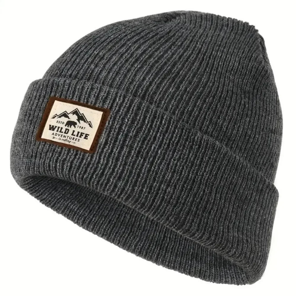 New Warm Outdoor Fleece Sports Hat Windproof Ear Protection Beanie Hats Knitted Thickened Winter Cap Men Women Pi-Mart