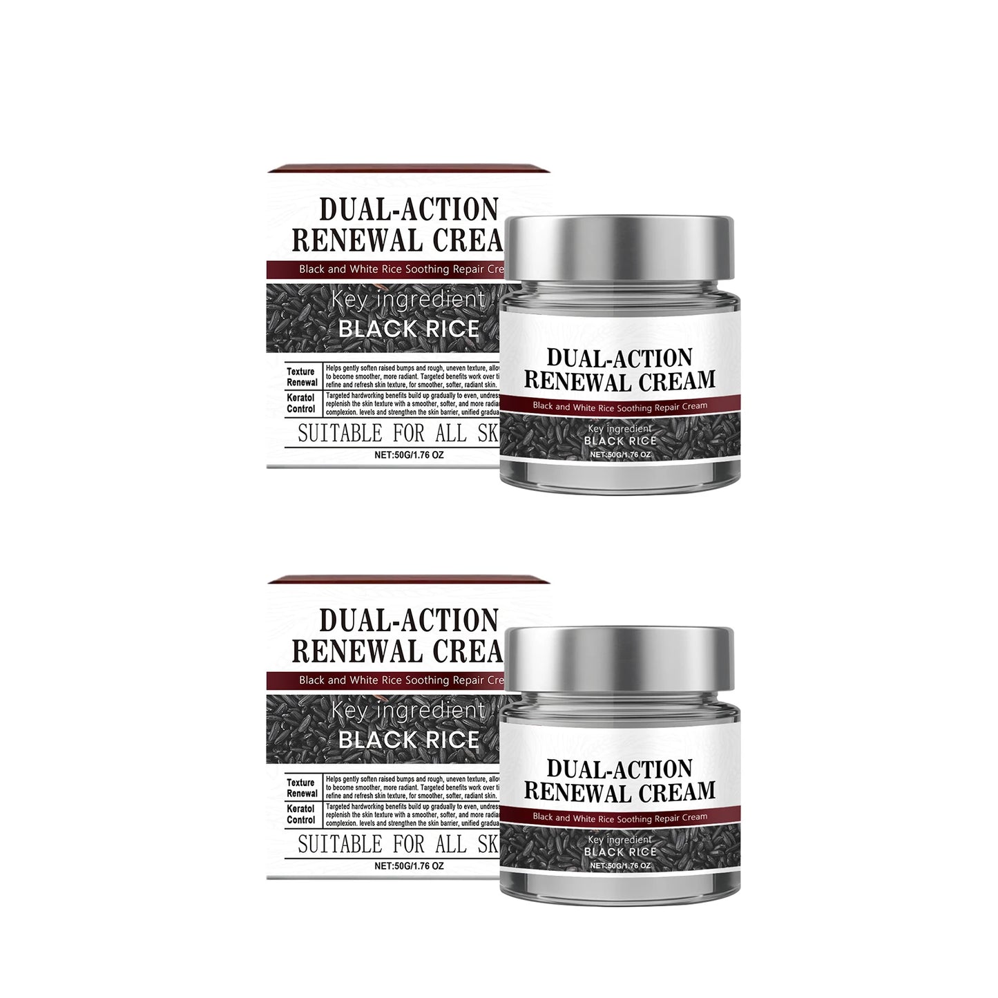 Black Rice Cream Hydrating Tighten Lifting Brightning Repairing Improve Elasticity Prevent Sagging Smoothing Glowing Moisturizer Pi-Mart