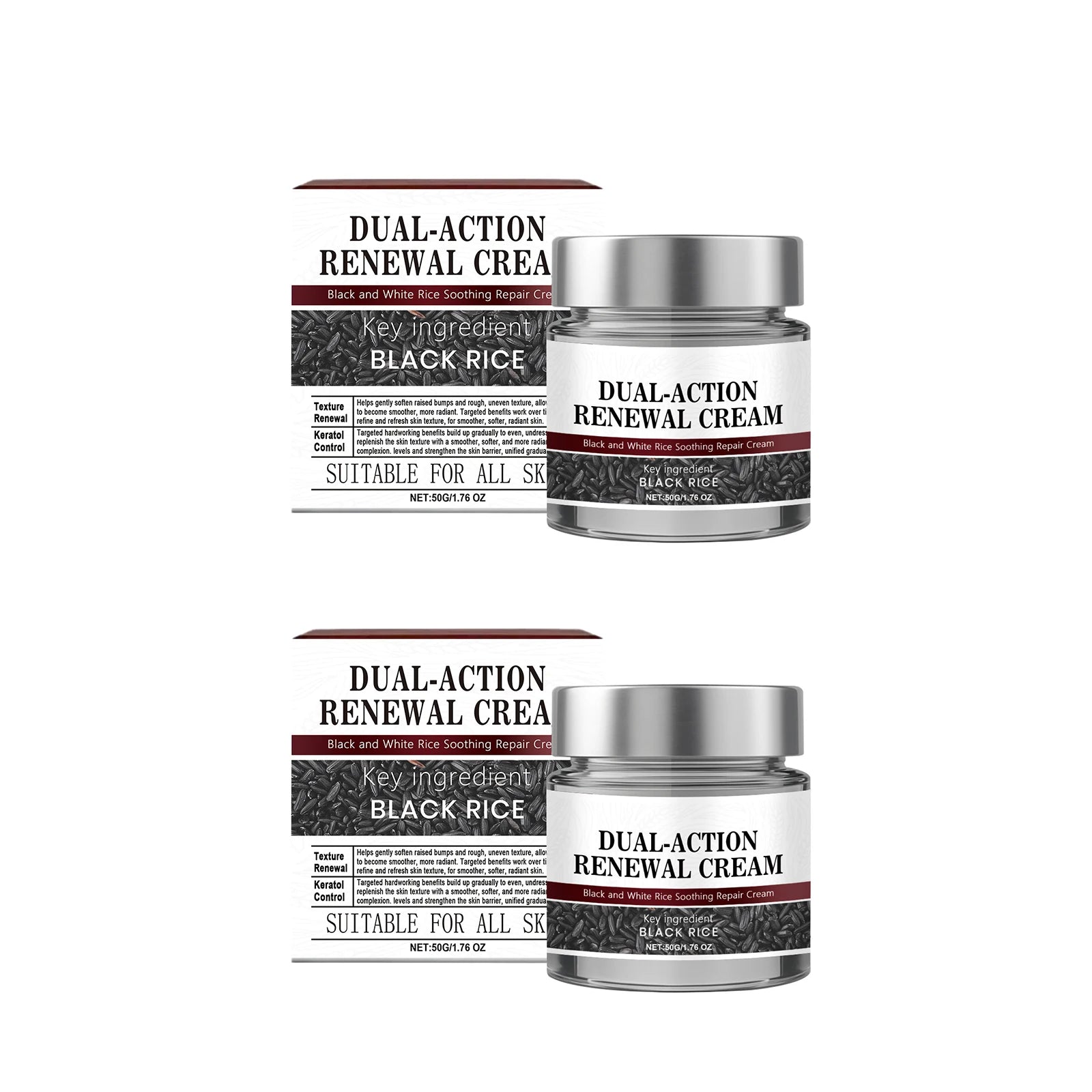 Black Rice Cream Hydrating Tighten Lifting Brightning Repairing Improve Elasticity Prevent Sagging Smoothing Glowing Moisturizer Pi-Mart
