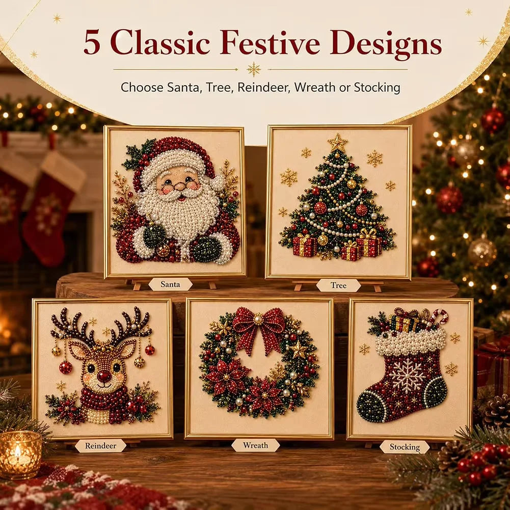 Originality Diamond-Painting Kit Holiday Pearl Diamond-Painting Art DIY Assembly Craft Activity Home Decor Christmas Gifts Pi-Mart