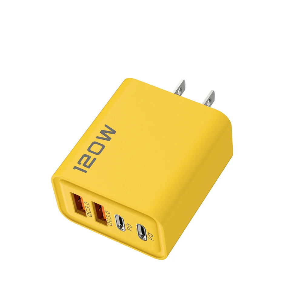 120W USB Type C Charger Mobile Phone Fast Charger Adapter For iPhone Samsung Xiaomi Quick Charge 3.0 EU/US/UK Plug Wall Charger Pi-Mart