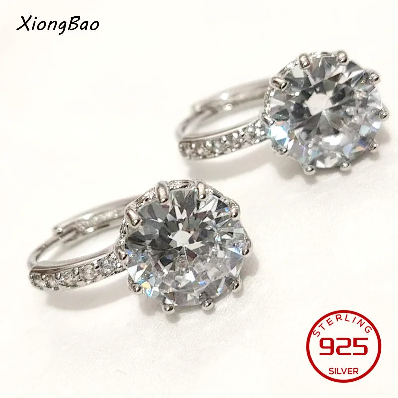 925 Sterling Silver Earrings New Women Elegant Temperament Sterling Anniversary Gift Fashion Jewelry Accessories Geometric Ears Pi-Mart