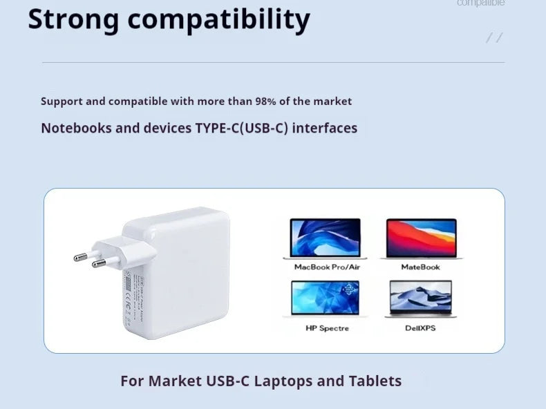 30W 61W 87W 96W USB C PD Charger Power Ac Adapter for MacBook Pro16 15 13 Inch New Air 13 Inch 2020/2019/2018 Works with Type C Pi-Mart