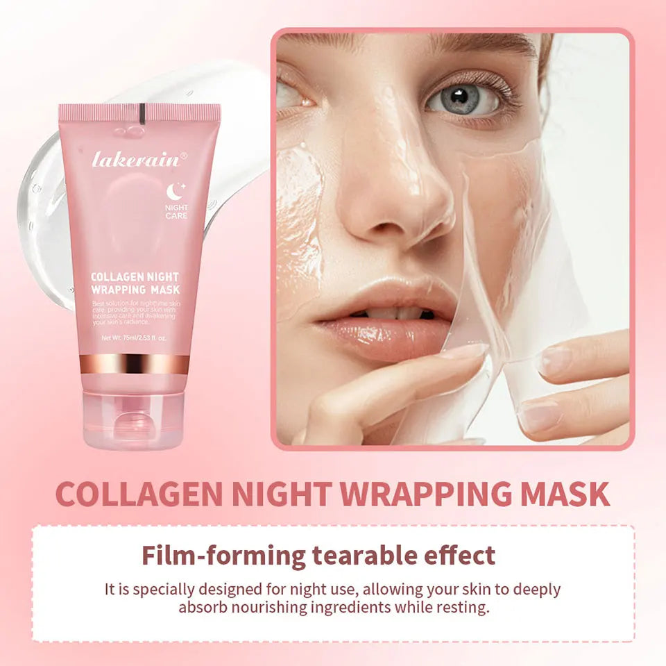 Collagen Wrapping Peel-off Mask Rejuvenation Moisturizing Brightening Korean Face Mask Make Glowy Skin Elasticity Facial Mask Pi-Mart
