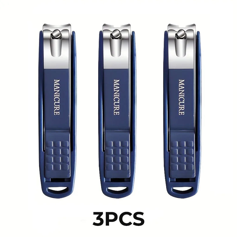 Stainless Steel Nail Clippers Manicure Tools Large Opening Nail Trimmer Anti Splash Design Sharp Edge Christmas Gift Tri Light Beauty