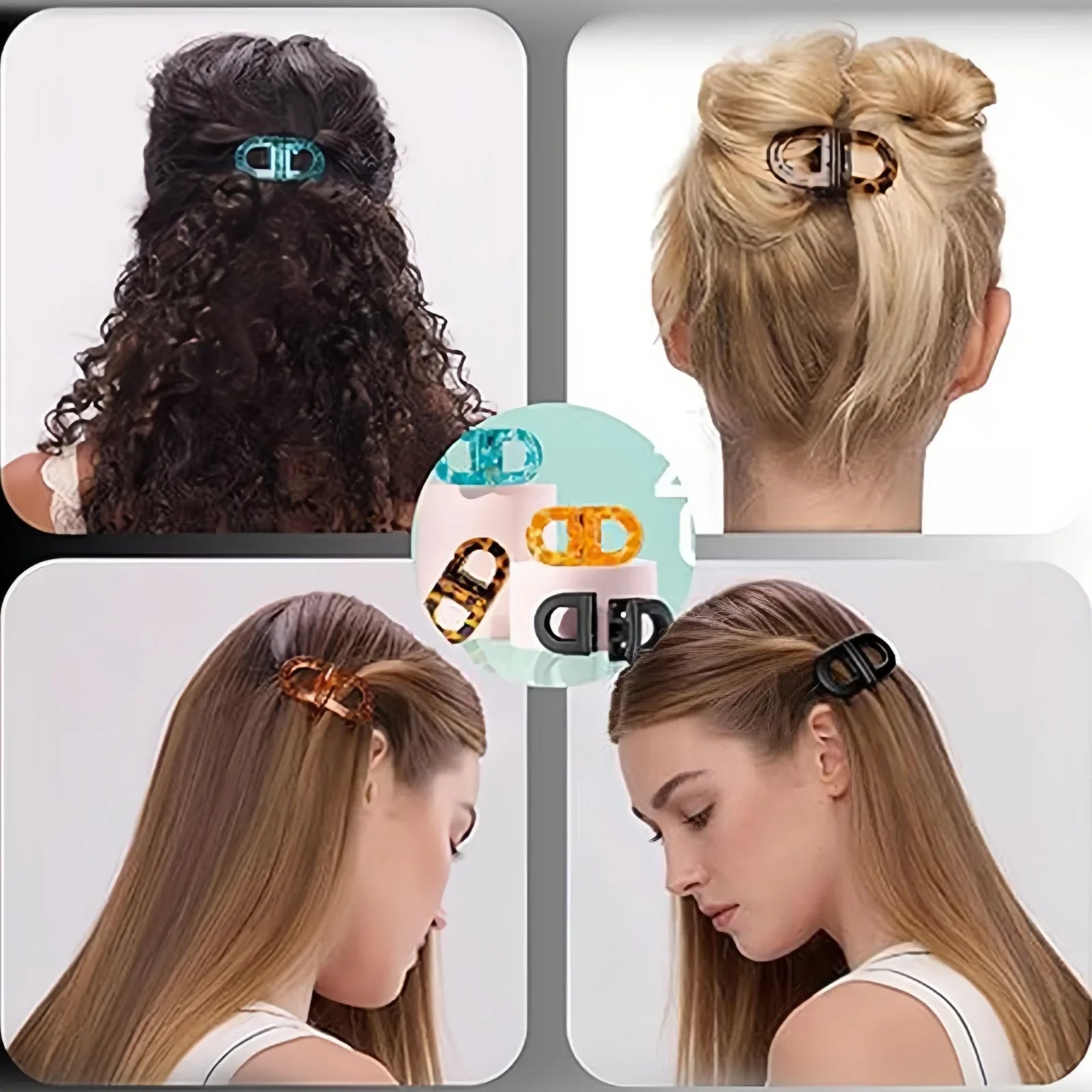 1/2PCS Magnetic Hair Clip Invisible Strong Hold 2-In-1 Design for Fine and Thick Hair Styling Accessory Practical Gift for Women Tri Light Beauty