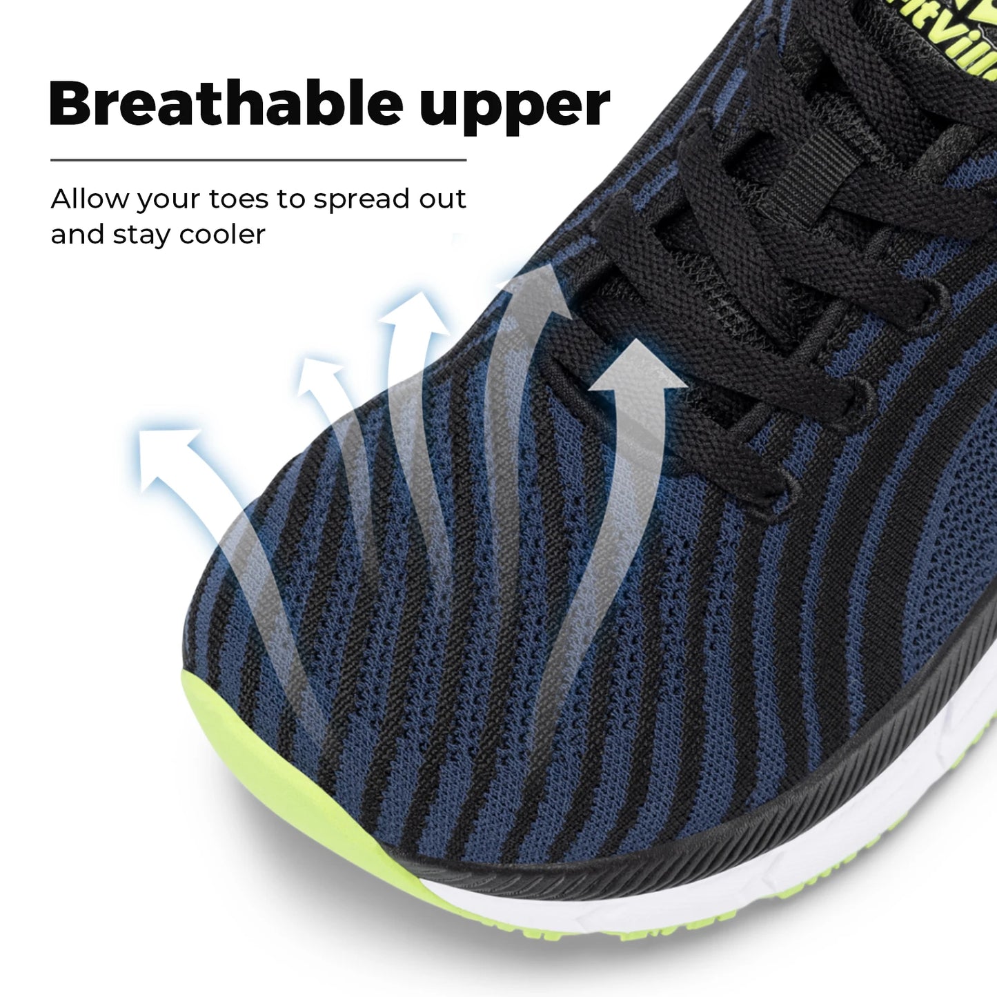 FitVille Wide Toe Box Shoes for Men Cushioned Well Extra Wide Width Shoes Non Slip Wide Lightweight Breathable Running Shoes Pi-Mart