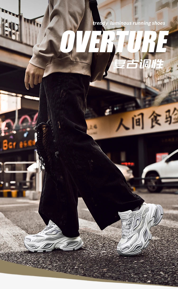 Men's Breathable Casual Sneakers Luxury Trainer Fashion Loafers Running Shoes - Comfortable Race Shoes for Male Pi-Mart