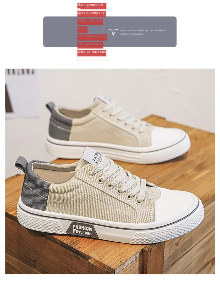 2026 New Summer Men's Breathable Versatile Skateboarding Shoes Men's Soft Bottom Casual Sports Trend Fashion Canvas Shoes 48size Pi-Mart