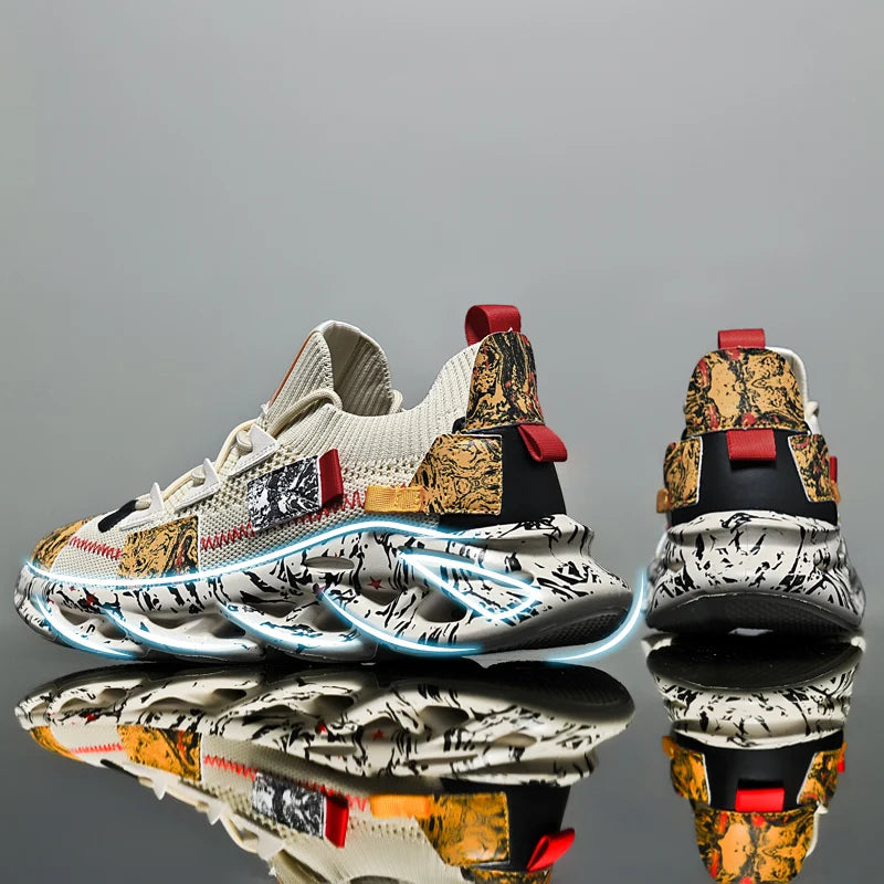 Men's Casual Sneakers Breathable Luxury Trainer Race Shoes Fashion Loafers Running Shoes for Male Pi-Mart