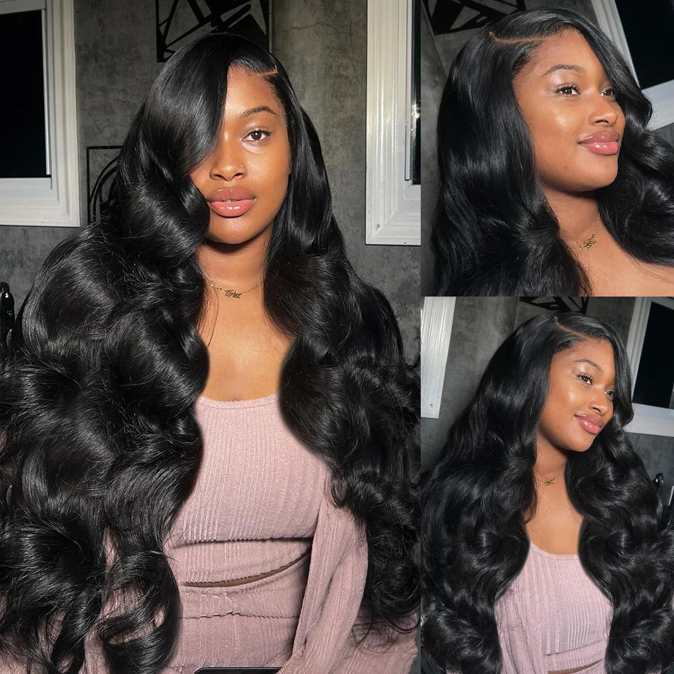 30 40 Inch Body Wave 13x6 Hd Transparent Lace Frontal Wig Human Hair PrePlucked Lace Wigs For Women 13x4 Lace Front Hair Wig LadyShow.Store