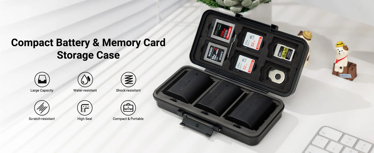 JJC Thin Micro SD Card Holder SD Card Case Wallet Credit Card Size for SD Micro SD TF Cards Hard Shell Camera Photo Accessories Pi-Mart
