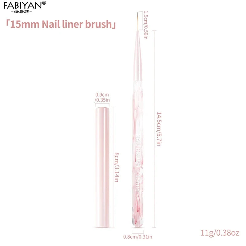 Nail Art Liner Brushes Elongated Lines Striping Drawing Painting Brushes For Manicure Beauty Salon Nails Products Manicure Tools Tri Light Beauty