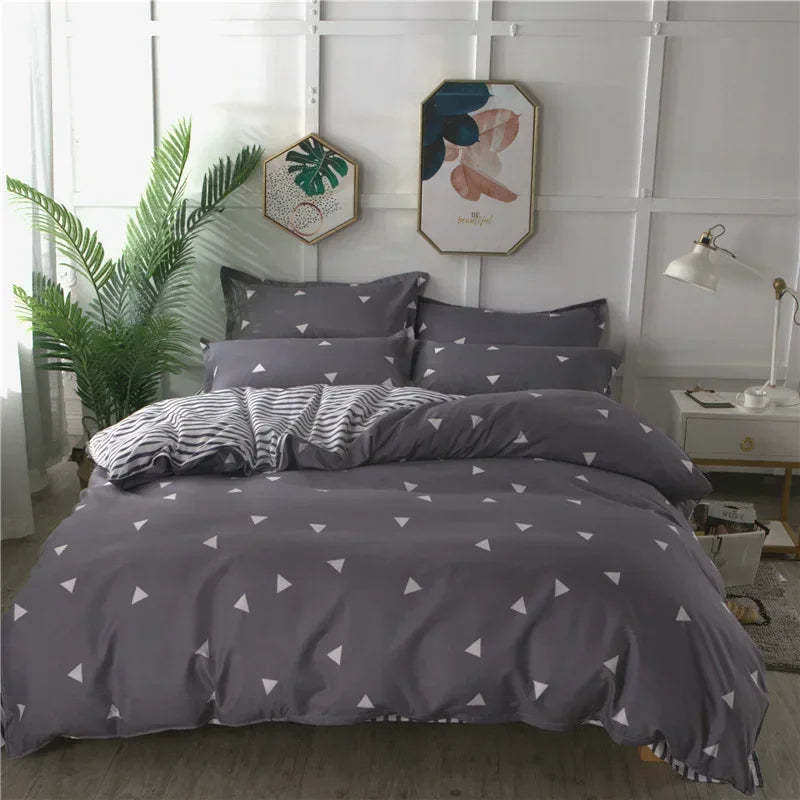 Lovely Cartoon King Size Duvet Cover Set 220x240 Skin Friendly Double Bed Quilt Cover Blanket Comforter Cover and Pillowcase Pi-Mart
