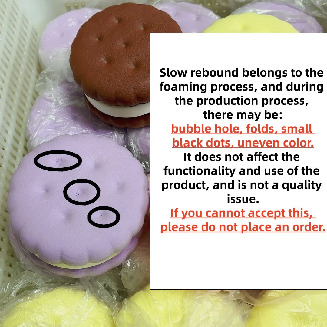 Squishy Simulated Cake Squeeze Toy Stress Relief Slow Rising Sensory Fidget Toys for Anxiety ADHD Autism Adults ASMR Fun Pi-Mart