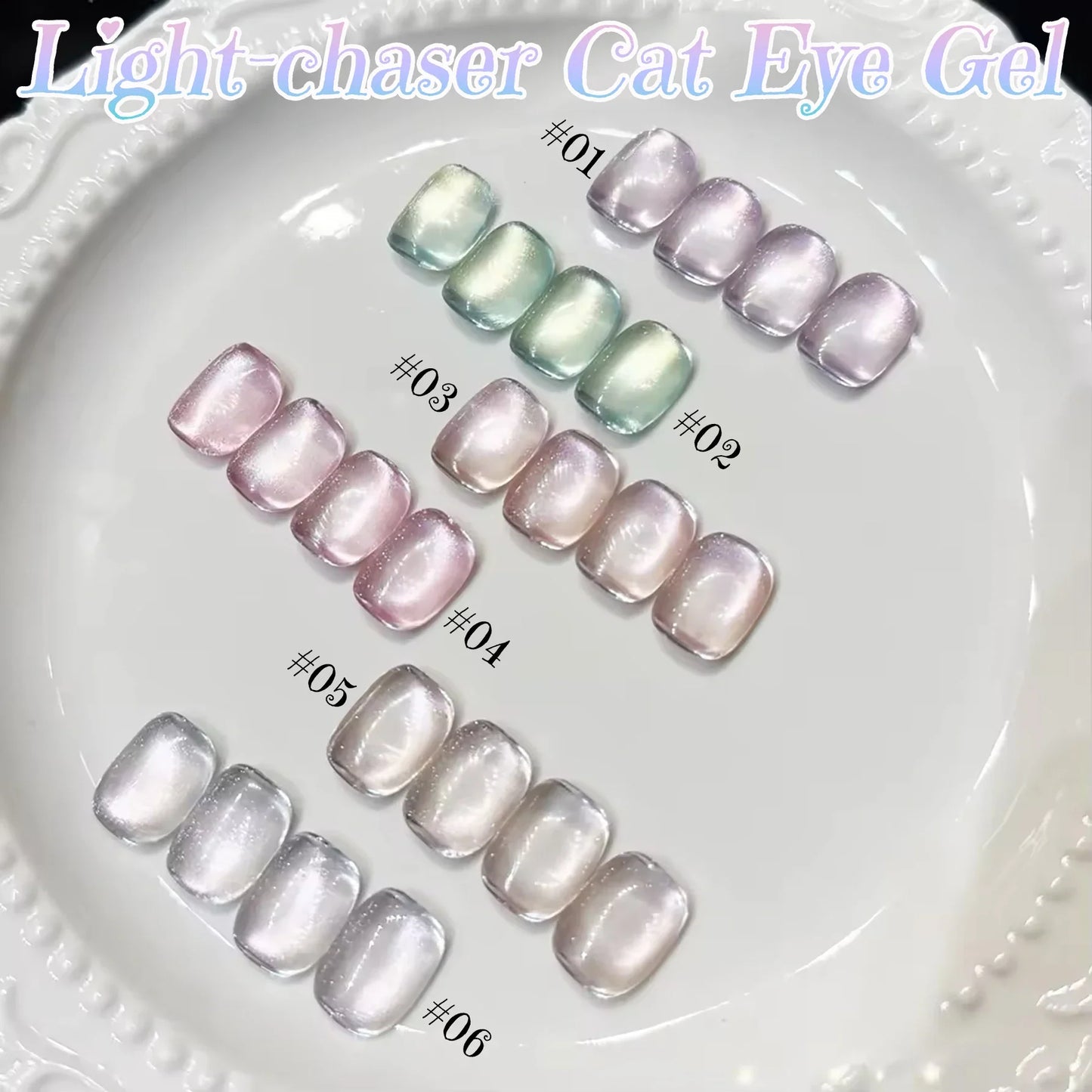 WS Black Glass Cat Magnetic Gel Nail Polish Punk Style Nail Art Manicure Varnis Semi Permanent Gel for Winter Nail Supplies Tri Light Beauty