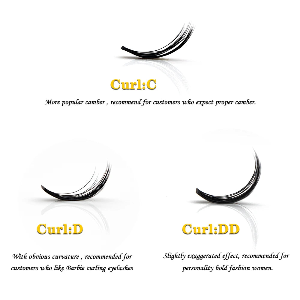 Kimcci 60knots/Case Natural False Eyelash Extension Makeup 30P Mink Individual Faux Eye Lashes Professional Fake Grafting Cilias Pi-Mart
