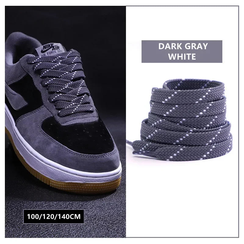 Classic Shoelaces for Sneakers Flat Mixed-colors Shoe laces AF1/AJ Shoelace Elastic Laces Shoes 100/120/140CM Strings 1Pair Pi-Mart
