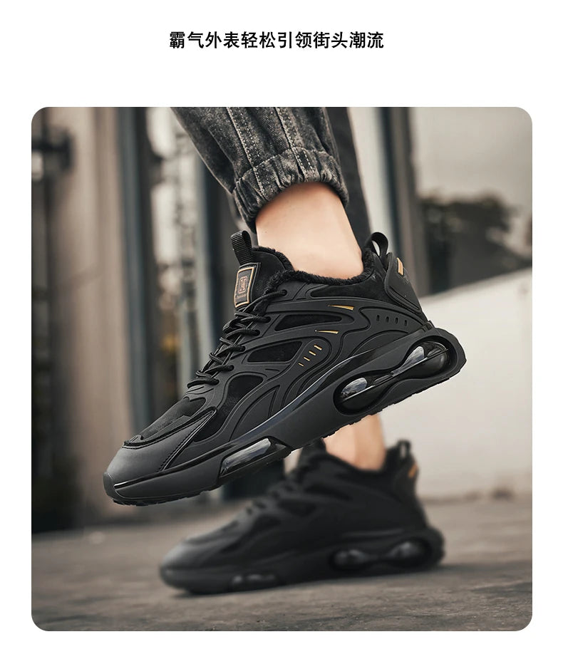 Couples casual sports shoes autumn winter warm plush cotton shoes Men Women fashion outdoor soft sole light racing running shoes Pi-Mart