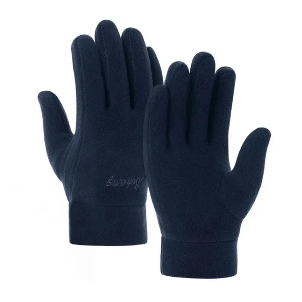 1 Pair Winter Polar Fleece Gloves Men Women Warm Outdoor Cycling Driving Gloves Windproof Non-Slip Soft Thickened Male Gloves Pi-Mart