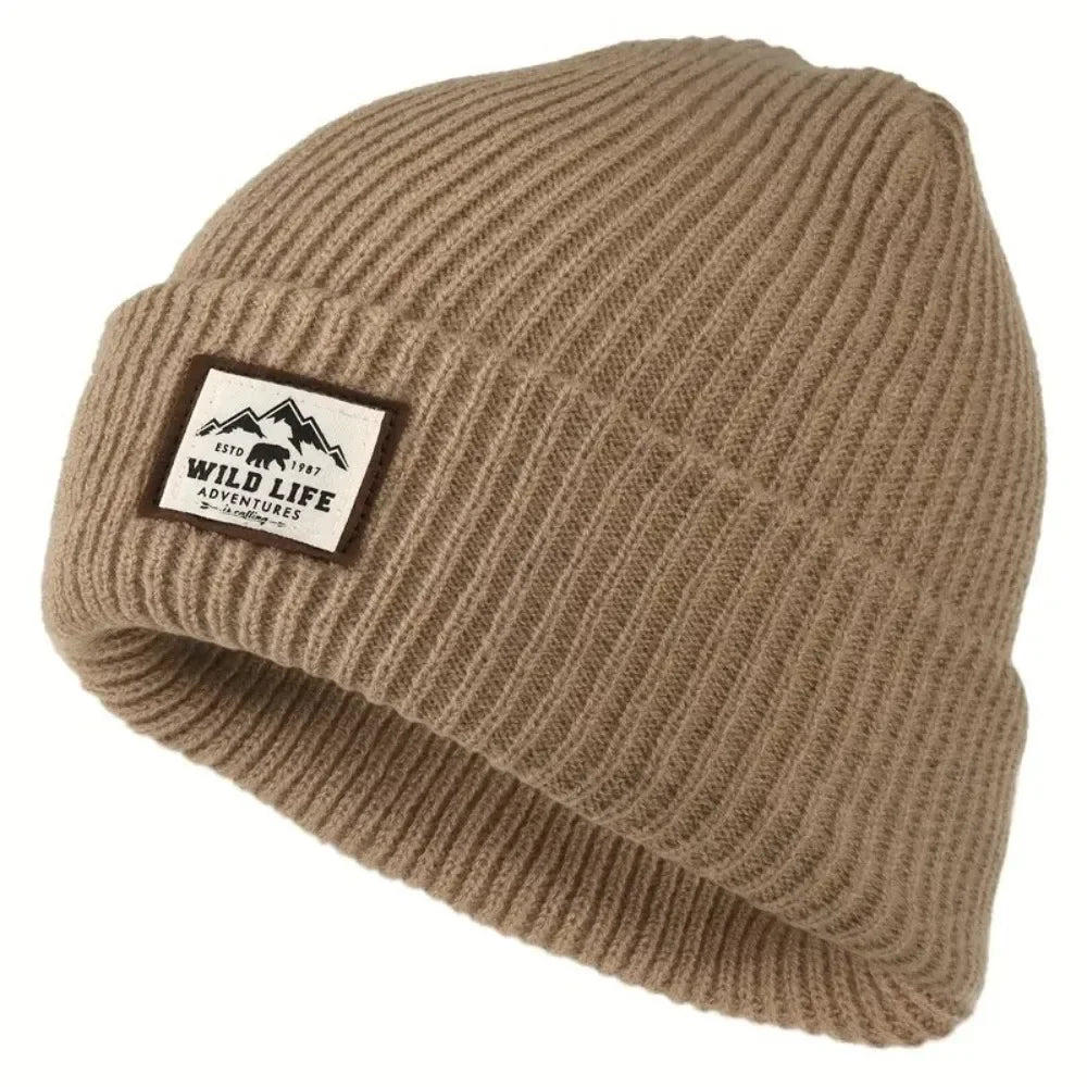 New Warm Outdoor Fleece Sports Hat Windproof Ear Protection Beanie Hats Knitted Thickened Winter Cap Men Women Pi-Mart