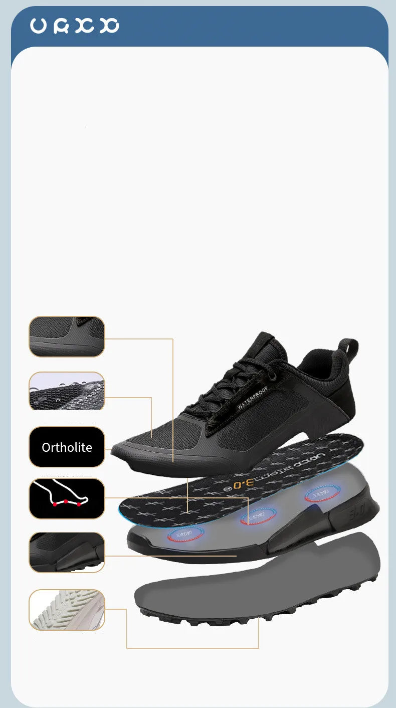 New Men's Shoes Mesh Breathable Outdoor Hiking Shoes Men Lightweight Anti Slip Waterproof Casual Sports Shoes zapatillas hombre Pi-Mart