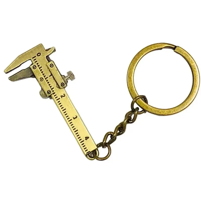 Mini vernier caliper bolso chaveiro ornamentos pequeno 3d móvel precisão medida ferramenta acessórios slider régua liga Pi-Mart
