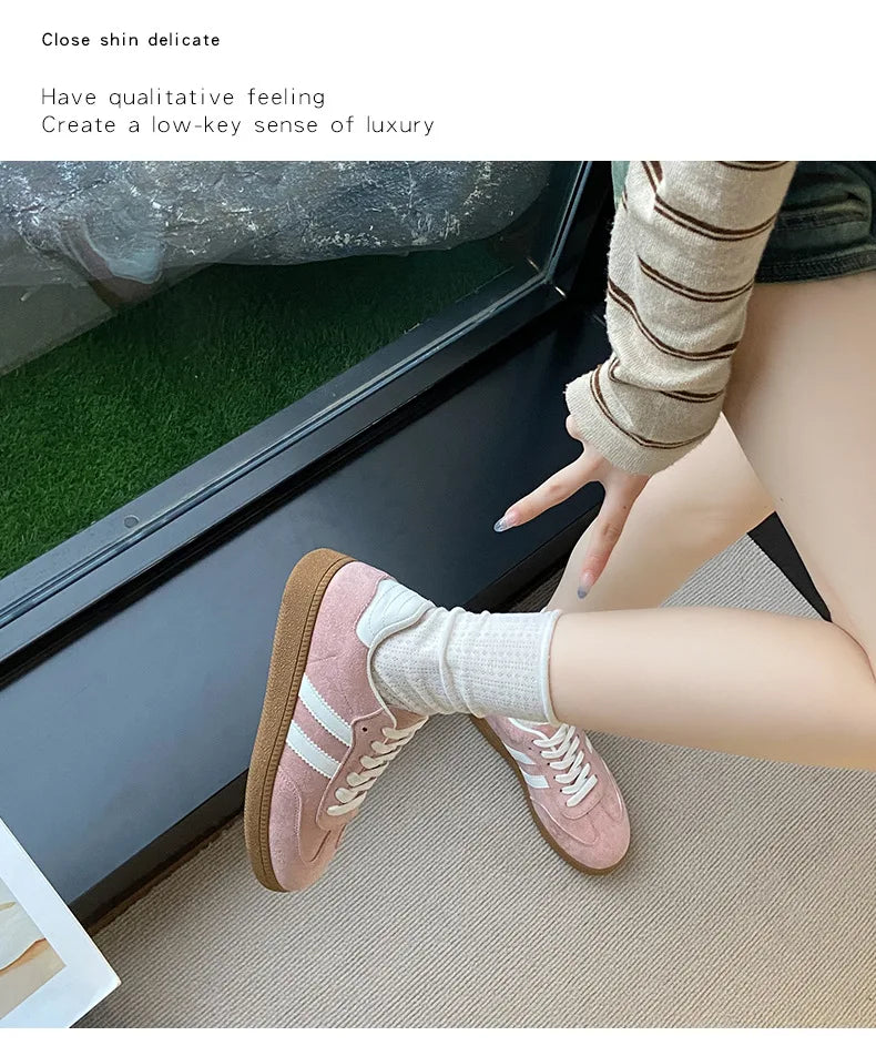 Autumn Women Casual Sports Shoes 2025 Comfortable Non Slip Outdoor Casual Shoes Soft Sole Retro Female Sneakers Zapatos Mujer Pi-Mart