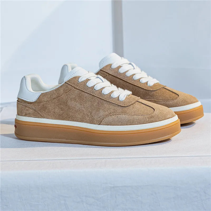 MORAZORA 2026 New Genuine Leather Shoes Women Sneakers Lace Up Spring Summer Fashion Platform Flats Ladies Casual Shoes Pi-Mart
