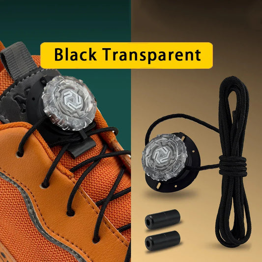 Fashion Swivel Buckle Laces Automatic Shoelace Without ties Kids Adult Sneakers No Tie Shoe laces Shoe accessories 1Pair/2Pair LadyShow.Store