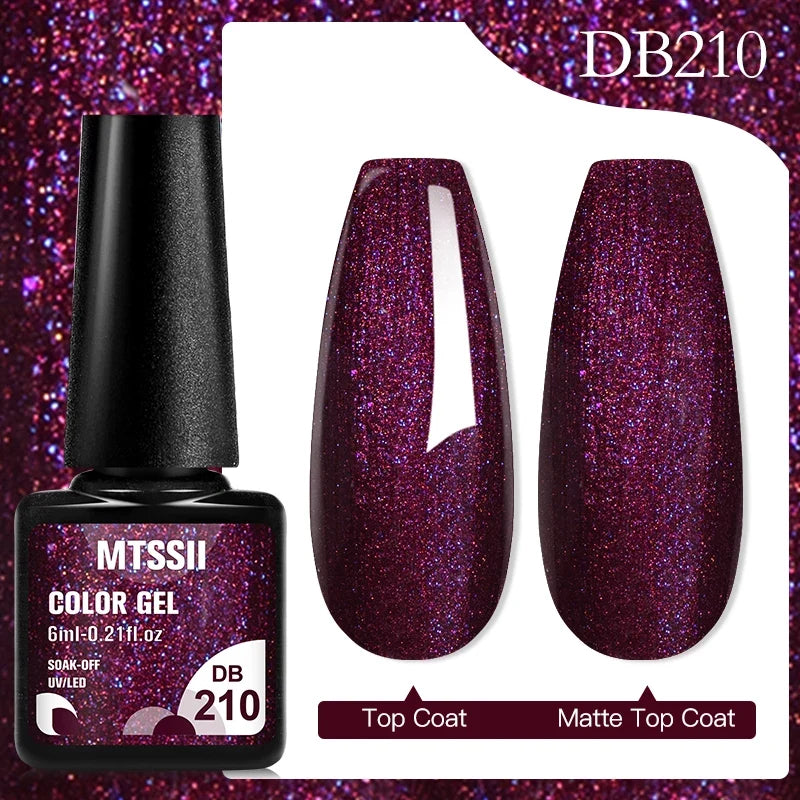 Mtssii 6ML Chocolate Color Gel Nail Polish Brown Semi Permanent UV Gel Autumn Winter Popular Soak Off Nail Art Gel Varnishes Tri Light Beauty
